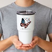 Freedom Butterfly 4th Of July Tumbler thumb 2