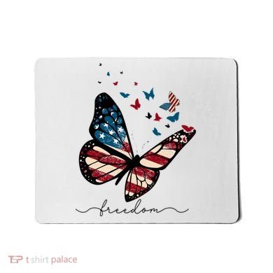 Freedom Butterfly 4th Of July Mousepad
