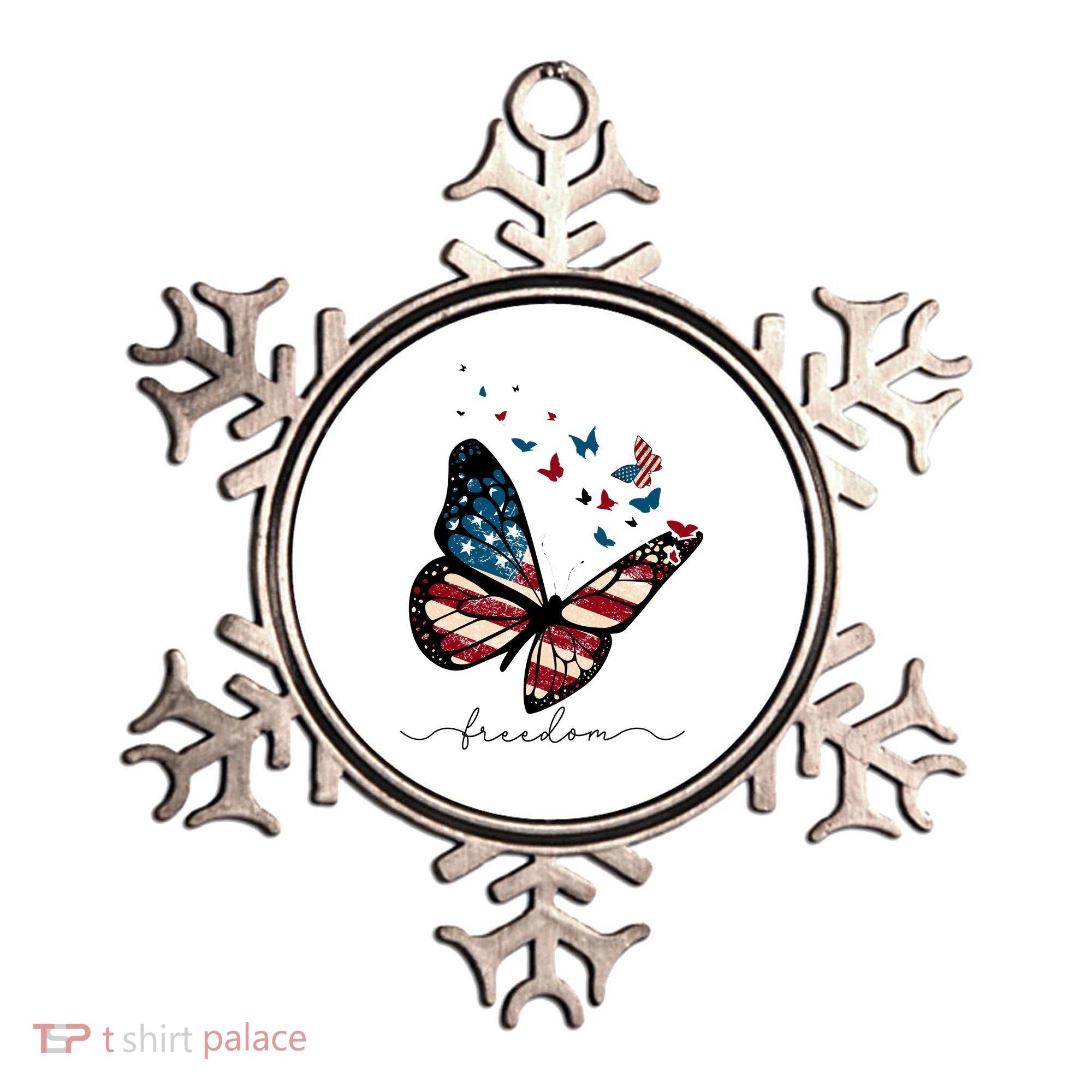 Freedom Butterfly 4th Of July Ornament