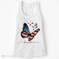Freedom Butterfly 4th Of July Women's Tank Top thumb 0
