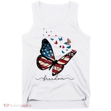Freedom Butterfly 4th Of July Tank Top