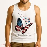 Freedom Butterfly 4th Of July Tank Top thumb 3