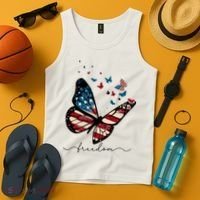 Freedom Butterfly 4th Of July Tank Top thumb 4