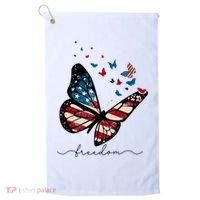 Freedom Butterfly 4th Of July Golf Towel thumb 0