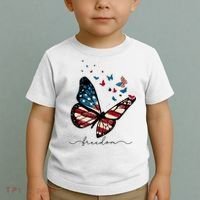 Freedom Butterfly 4th Of July Toddler T-Shirt thumb 2