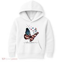 Freedom Butterfly 4th Of July Kids Hoodie thumb 0
