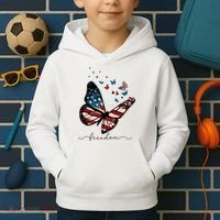 Freedom Butterfly 4th Of July Kids Hoodie thumb 2