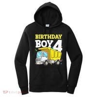 Funny Birthday 4 Four Construction Truck 4th Birthday Gift Women's Hoodie thumb 0