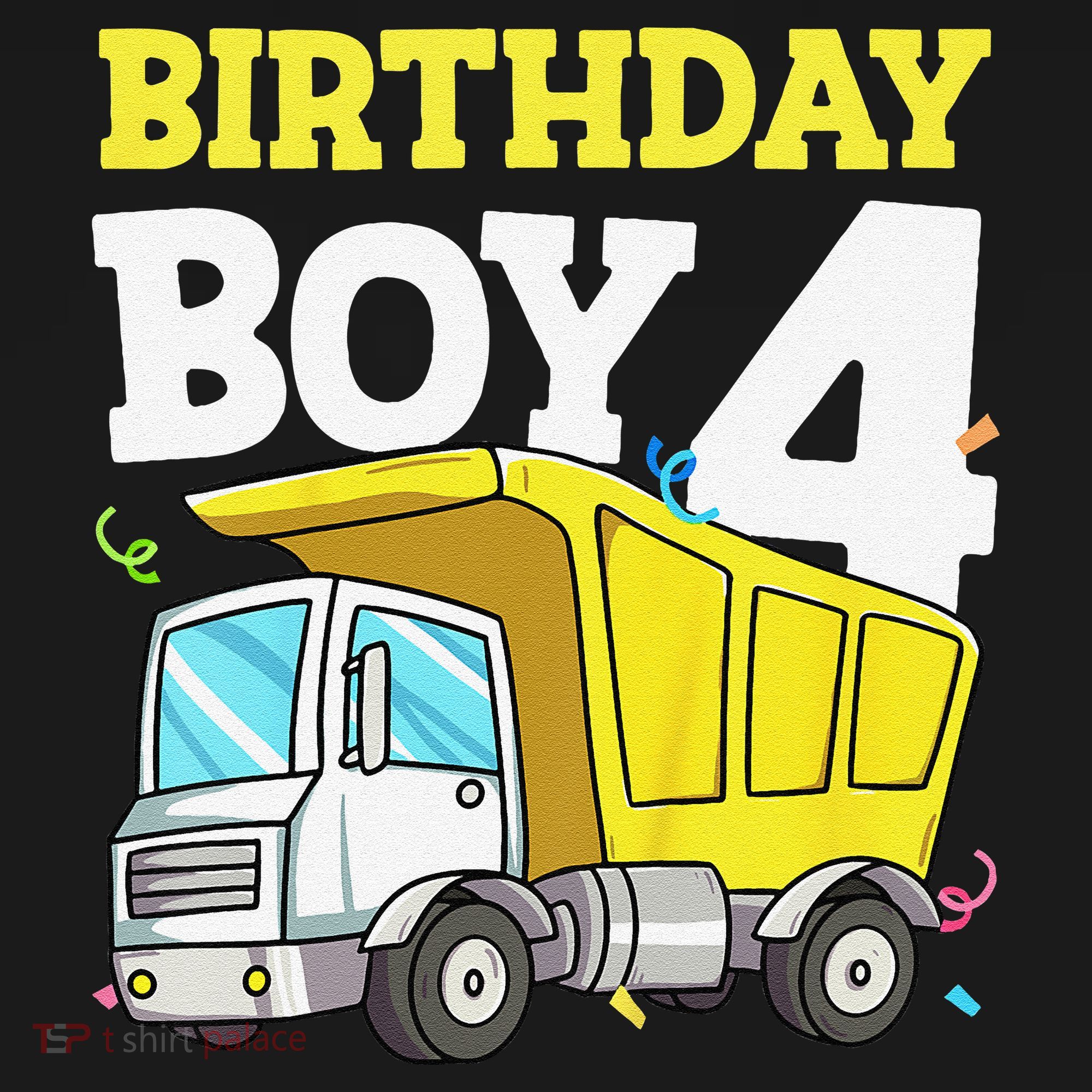 Funny Birthday 4 Four Construction Truck 4th Birthday Gift Women's Tank Top
