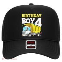 Funny Birthday 4 Four Construction Truck 4th Birthday Gift Hat thumb 0