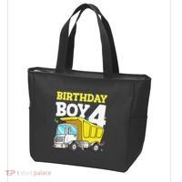 Funny Birthday 4 Four Construction Truck 4th Birthday Gift Tote Bag thumb 3