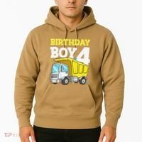 Funny Birthday 4 Four Construction Truck 4th Birthday Gift Hoodie thumb 2