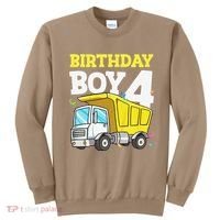 Funny Birthday 4 Four Construction Truck 4th Birthday Gift Sweatshirt thumb 0