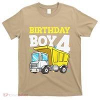 Funny Birthday 4 Four Construction Truck 4th Birthday Gift T-Shirt thumb 0