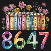 Floral Bookshelf 8647 Inclusion And Love Teacher Apron thumb 3