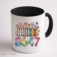 Floral Bookshelf 8647 Inclusion And Love Teacher Coffee Mug thumb 1