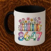 Floral Bookshelf 8647 Inclusion And Love Teacher Coffee Mug thumb 2