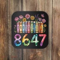 Floral Bookshelf 8647 Inclusion And Love Teacher Coaster thumb 0