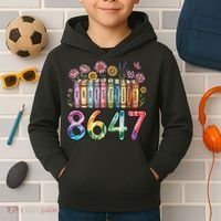 Floral Bookshelf 8647 Inclusion And Love Teacher Kids Hoodie thumb 2