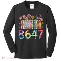 Floral Bookshelf 8647 Inclusion And Love Teacher Kids Long Sleeve Shirt thumb 0