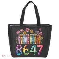 Floral Bookshelf 8647 Inclusion And Love Teacher Tote Bag thumb 0