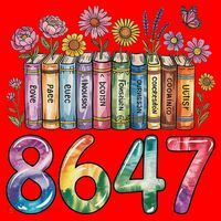 Floral Bookshelf 8647 Inclusion And Love Teacher Santa Hat thumb 1