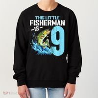 Fishing Birthday 9 Year Old Fisher 9th Bday Women's Sweatshirt thumb 0