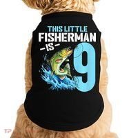 Fishing Birthday 9 Year Old Fisher 9th Bday Doggie Tank thumb 0