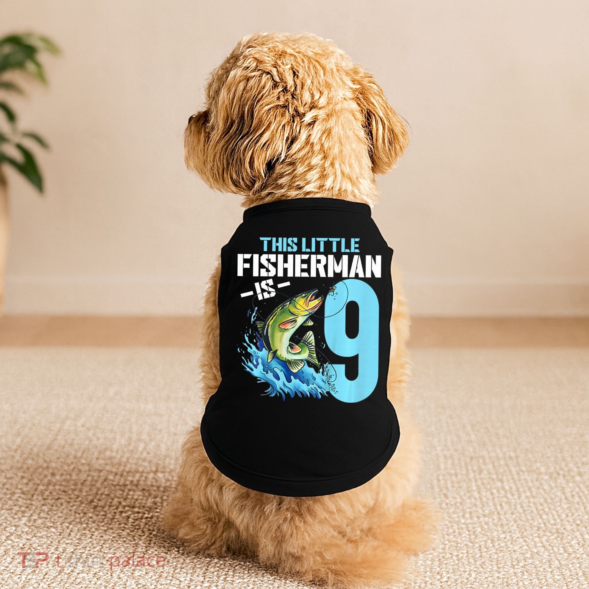 Fishing Birthday 9 Year Old Fisher 9th Bday Doggie Tank