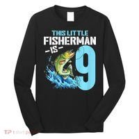 Fishing Birthday 9 Year Old Fisher 9th Bday Long Sleeve Shirt thumb 0