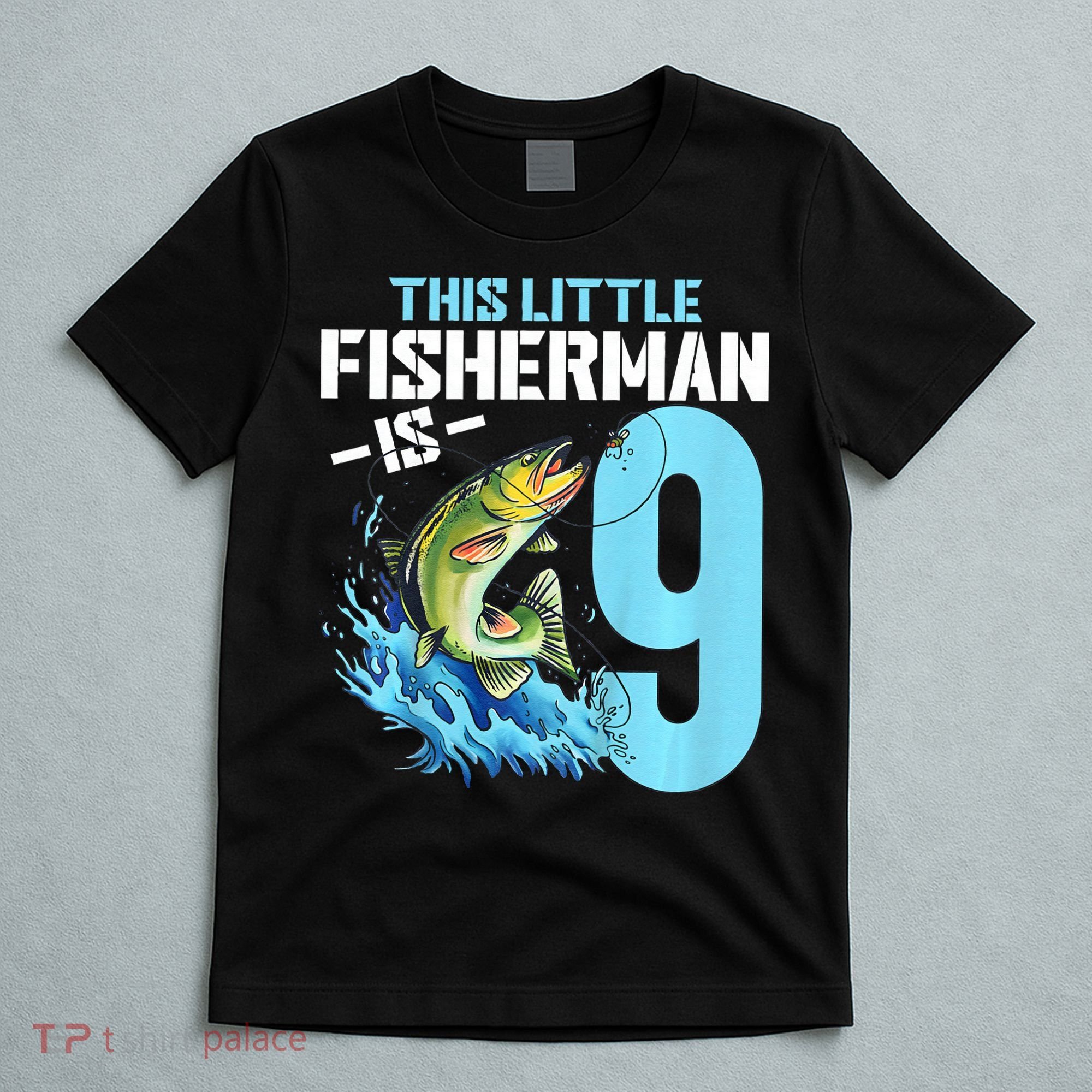 Fishing Birthday 9 Year Old Fisher 9th Bday T-Shirt