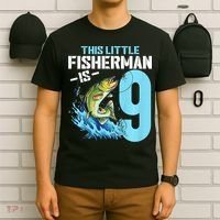 Fishing Birthday 9 Year Old Fisher 9th Bday T-Shirt thumb 6