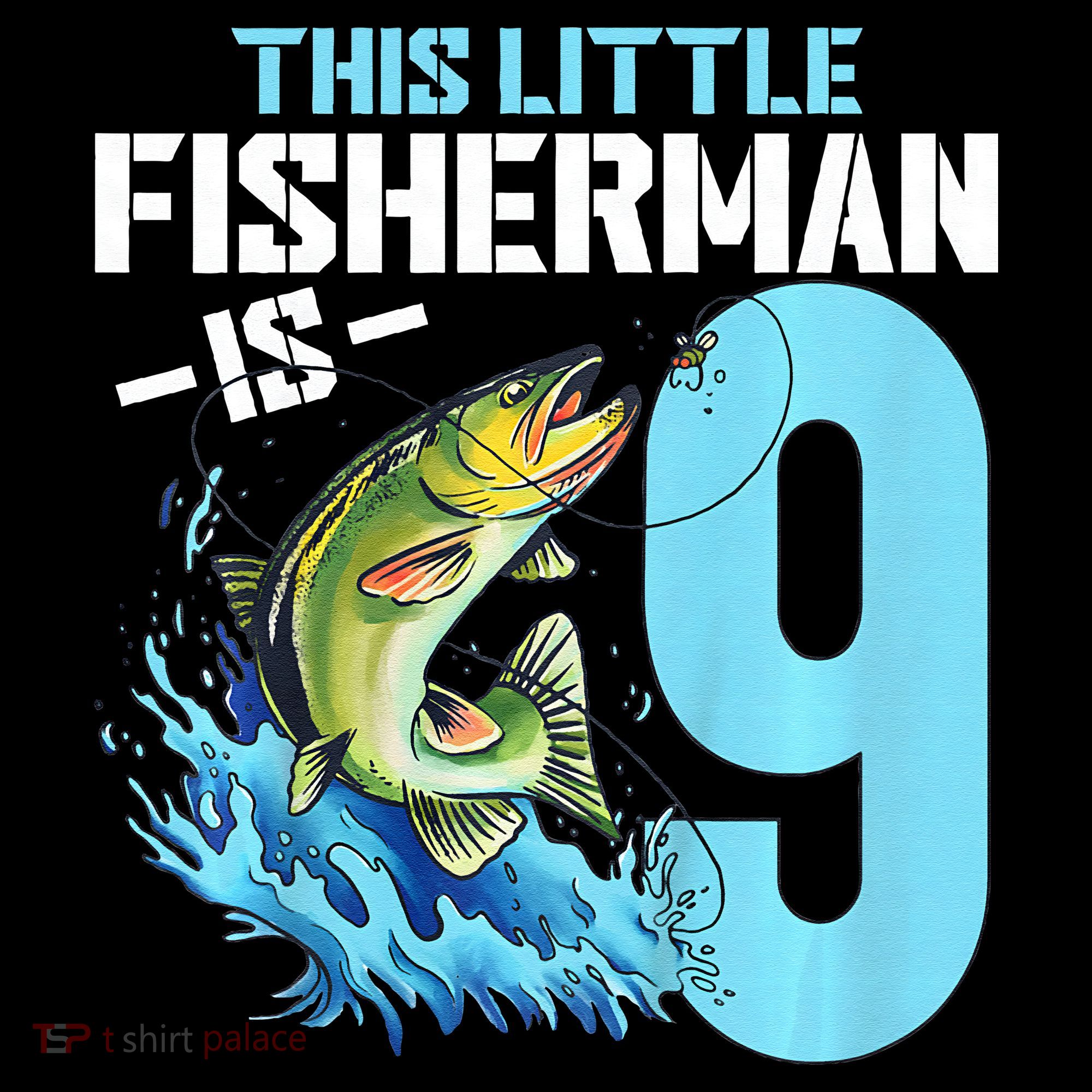 Fishing Birthday 9 Year Old Fisher 9th Bday Coffee Mug