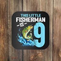 Fishing Birthday 9 Year Old Fisher 9th Bday Coaster thumb 0