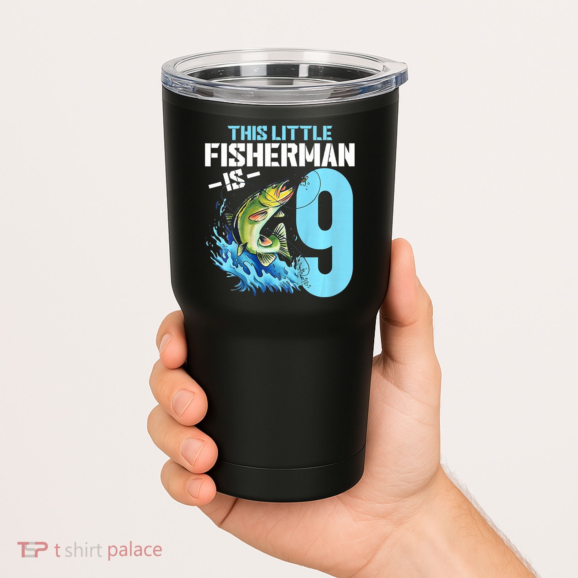 Fishing Birthday 9 Year Old Fisher 9th Bday Tumbler
