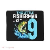 Fishing Birthday 9 Year Old Fisher 9th Bday Mousepad thumb 0