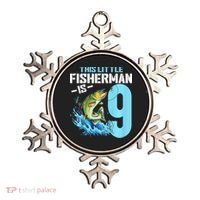 Fishing Birthday 9 Year Old Fisher 9th Bday Ornament thumb 0