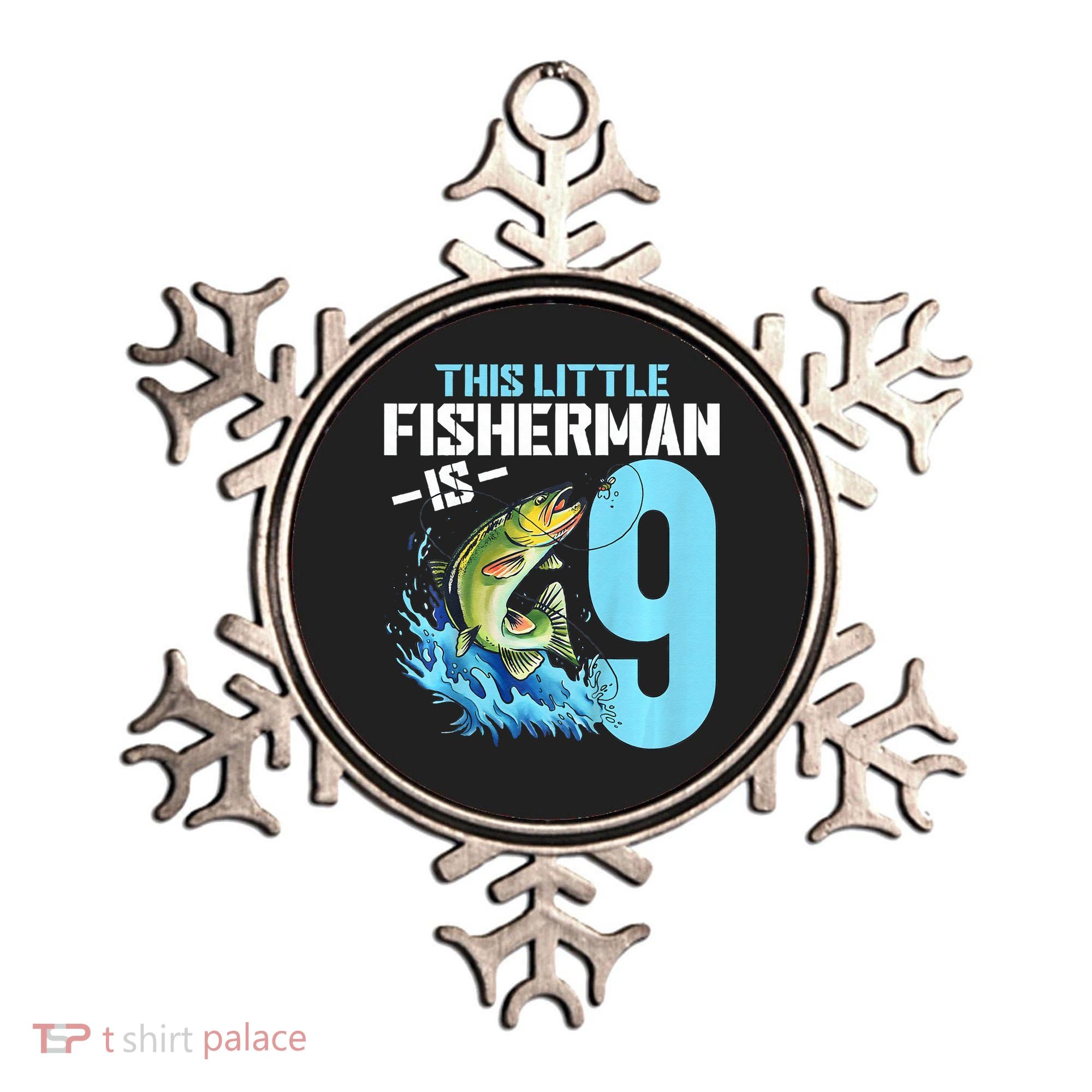 Fishing Birthday 9 Year Old Fisher 9th Bday Ornament
