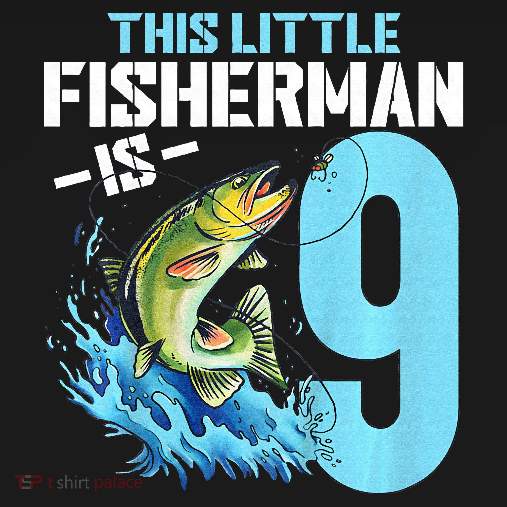 Fishing Birthday 9 Year Old Fisher 9th Bday Ornament