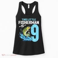 Fishing Birthday 9 Year Old Fisher 9th Bday Women's Tank Top thumb 0