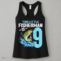 Fishing Birthday 9 Year Old Fisher 9th Bday Women's Tank Top thumb 3