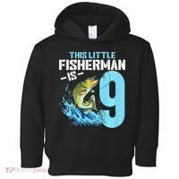 Fishing Birthday 9 Year Old Fisher 9th Bday Toddler Hoodie thumb 0