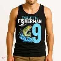 Fishing Birthday 9 Year Old Fisher 9th Bday Tank Top thumb 3
