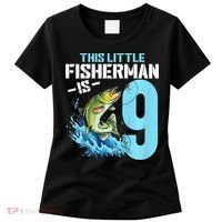 Fishing Birthday 9 Year Old Fisher 9th Bday Women's T-Shirt thumb 0