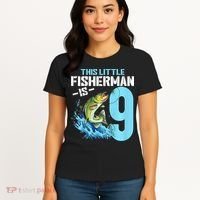 Fishing Birthday 9 Year Old Fisher 9th Bday Women's T-Shirt thumb 4