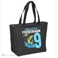 Fishing Birthday 9 Year Old Fisher 9th Bday Tote Bag thumb 2