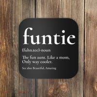 Funtie Best Aunt Ever Cool Aunt Favorite Aunt Coaster thumb 0