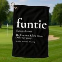 Funtie Best Aunt Ever Cool Aunt Favorite Aunt Golf Towel thumb 1