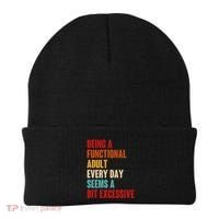 Funny Being A Functional Adult Every Day Seems A Bit Excessive Beanie thumb 0