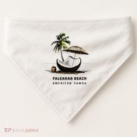 Faleasao Beach American Samoa USA-Made Doggie Bandana thumb 0